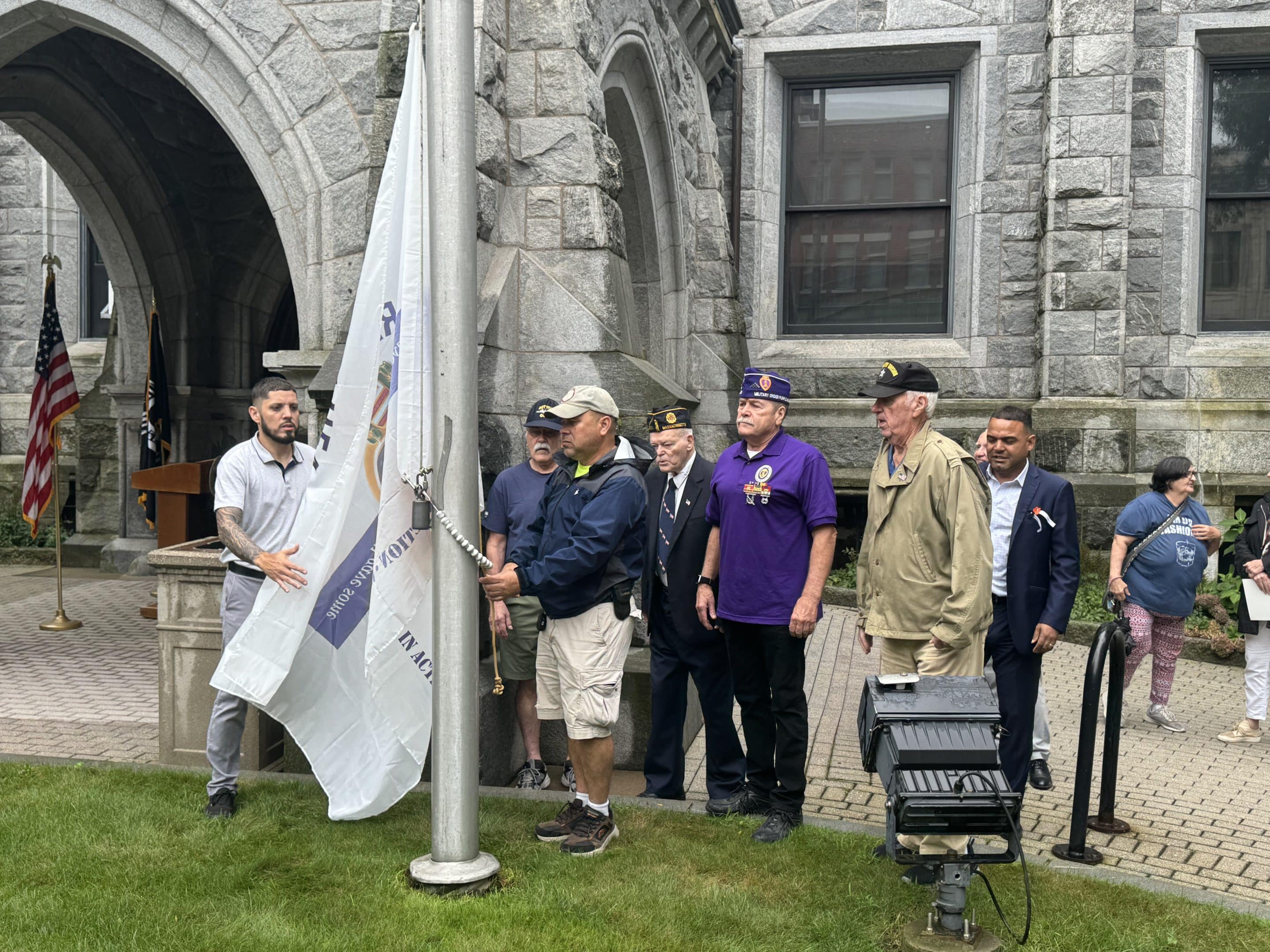 Holyoke celebrates Purple Heart Day with flag raising The Reminder