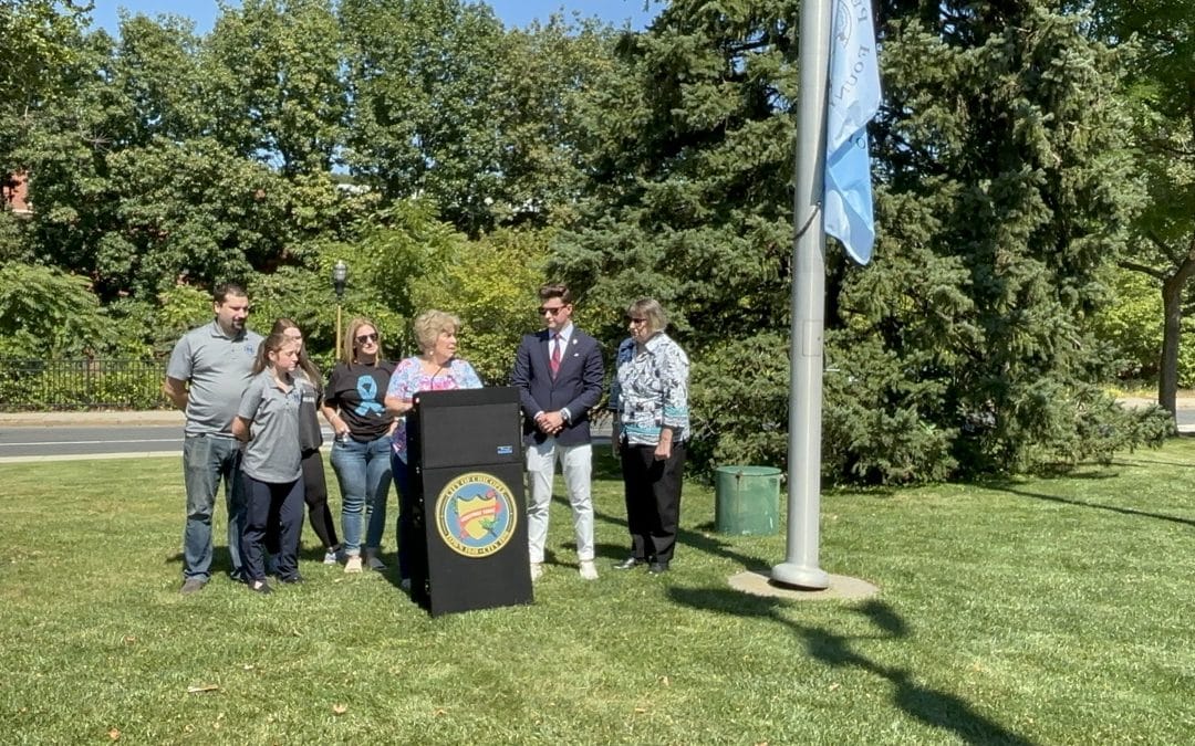 Chicopee hosts hydrocephalus flag raising event to raise awareness