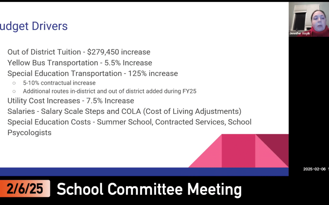 School Committee receives preliminary FY26 budget numbers