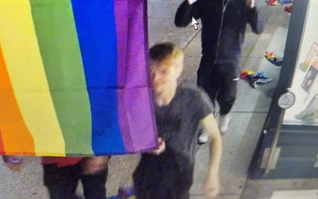 Thornes Market pride flags torn down, burnt in street